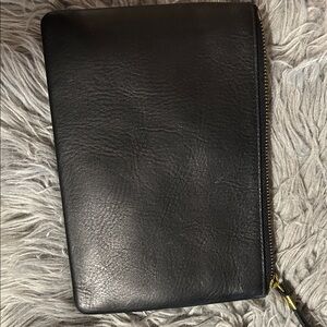 Madewell Black Leather Clutch